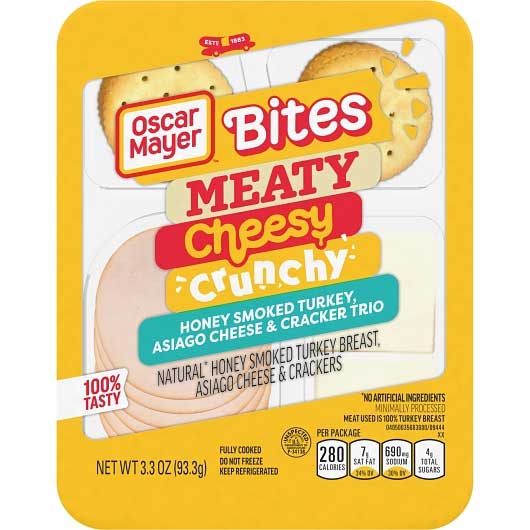 Oscar Mayer Turkey, Asiago Cheese & Cracker Trio, 3.3 Ounce -- 7 per case