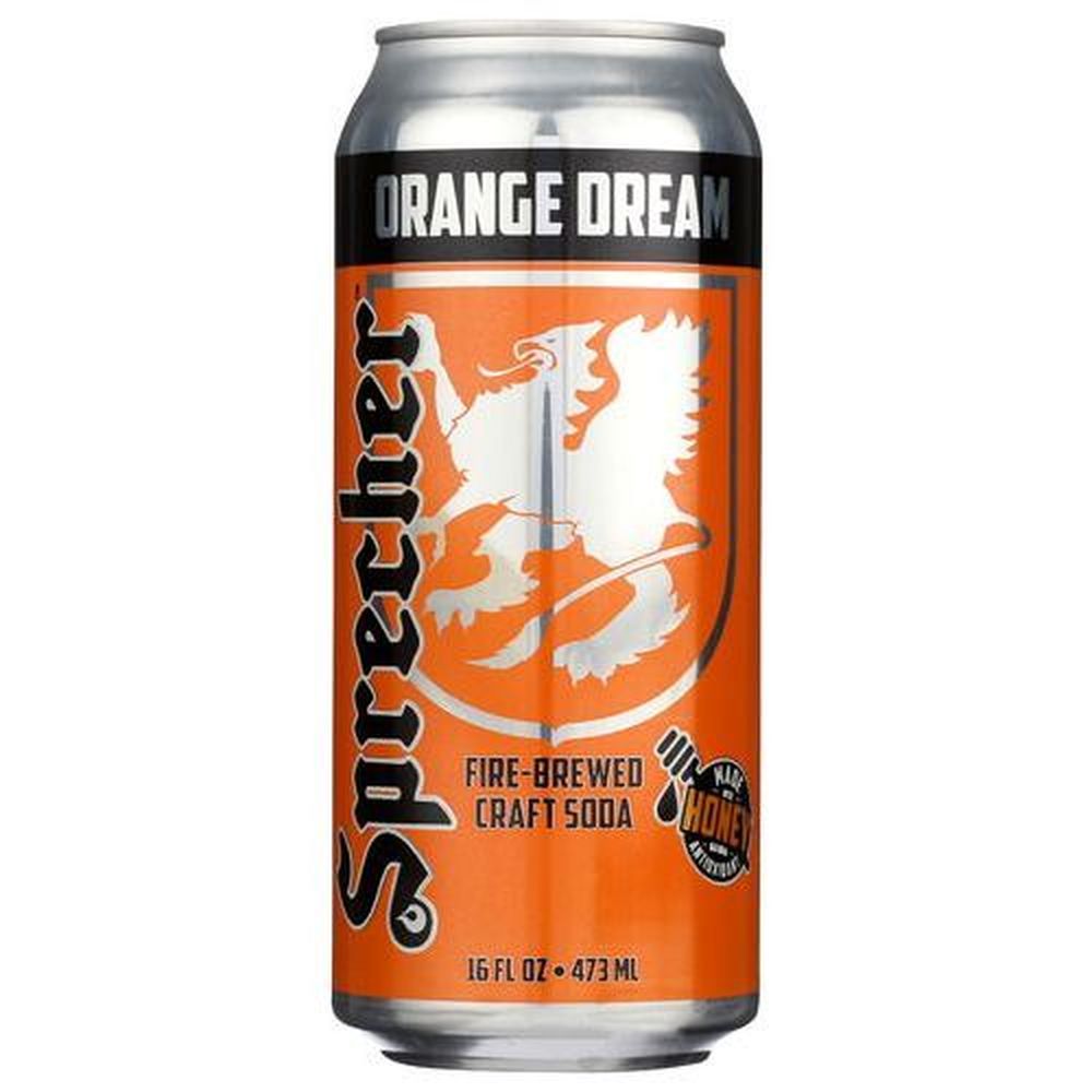 Sprecher Orange Dream Soda, 16 Fluid Ounce -- 12 Per Case
