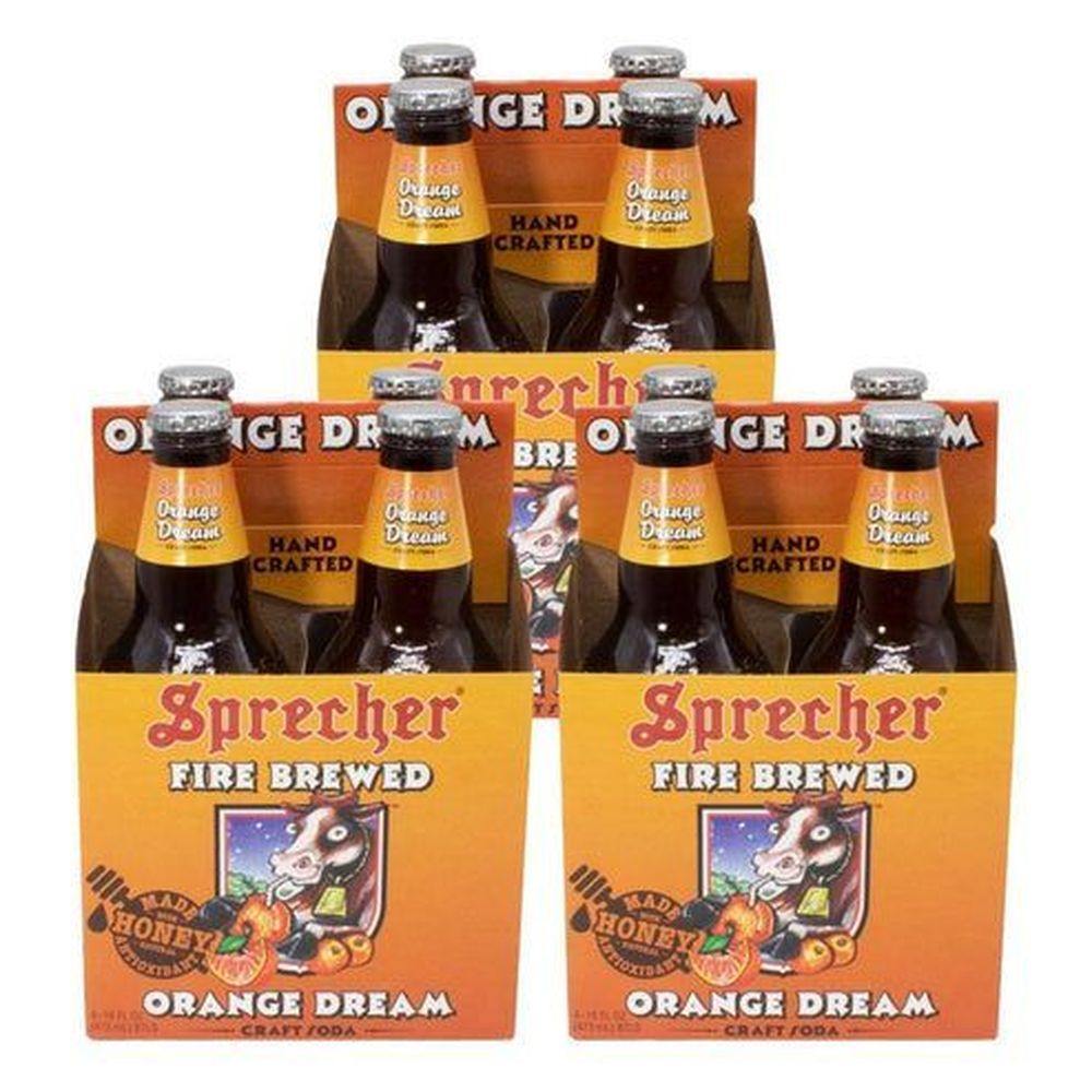 Sprecher Orange Dream Soda, 64 Fluid Ounce -- 6 Per Case