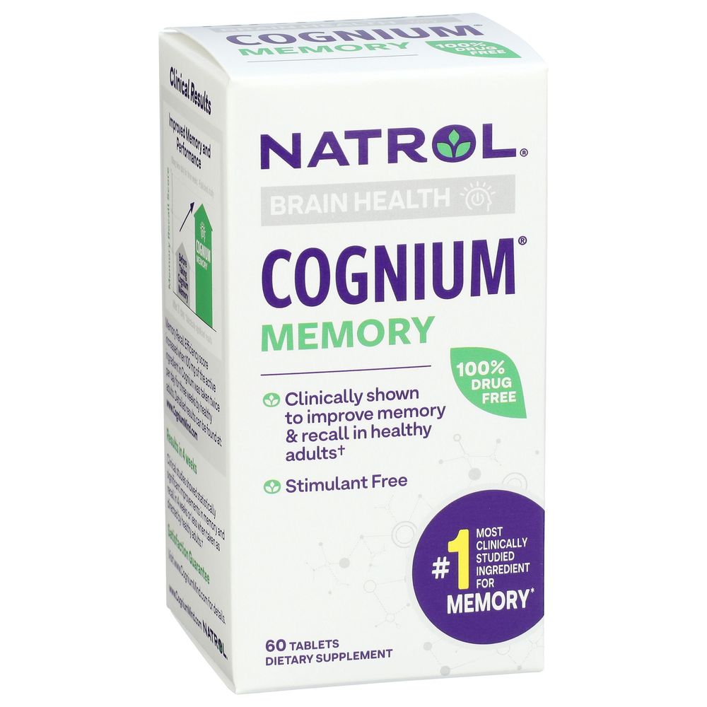 Natrol Cognium Brain Health Supplement Tablets, 60 Count