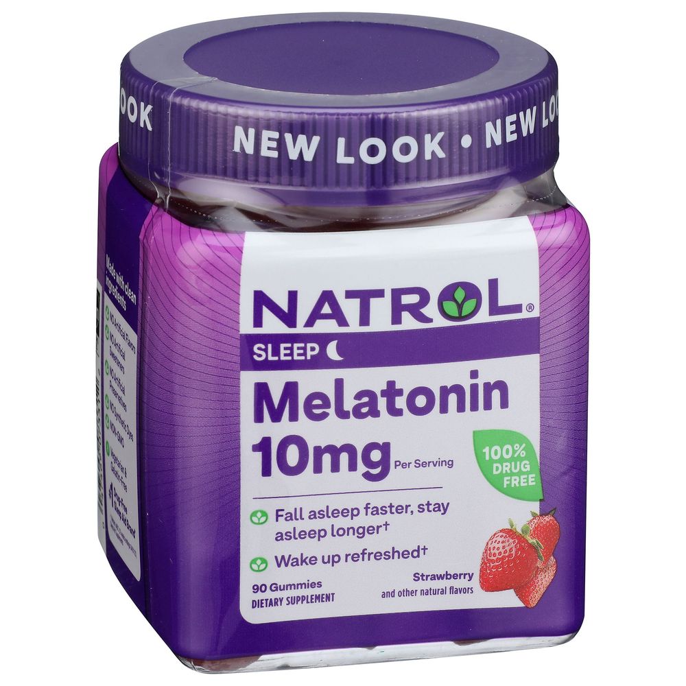 Natrol Strawberry Flavor 10mg Melatonin Sleep Support Gummies, 90 Count