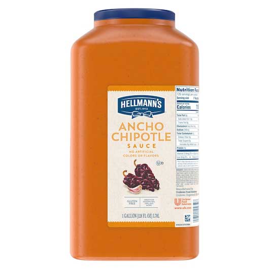 Hellmann's Real Ancho Chipotle Sauce Jug, 1 gallon -- 2 per case