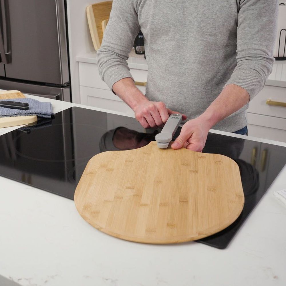 Old Stone Pizza Kitchen Bamboo Pizza Peel With Folding Handle, 12 X 14 Inch