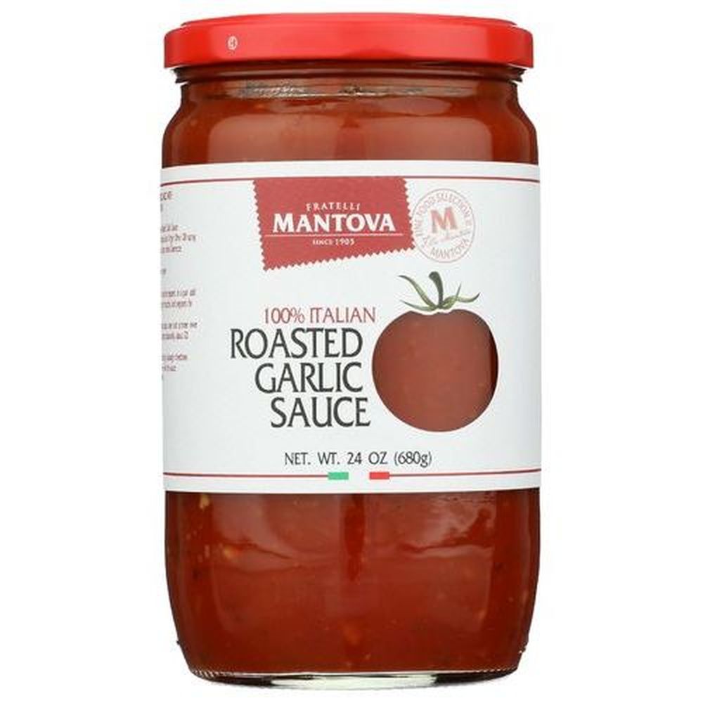 Mantova Italian Roasted Garlic Tomato Sauce, 24 Ounce -- 6 Per Case