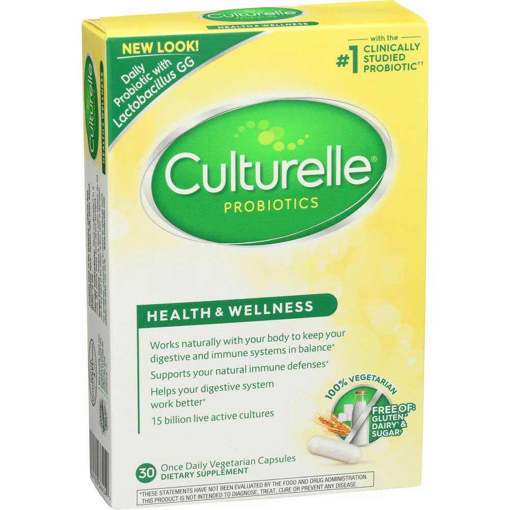 Culturelle Health And Wellness Probiotic Vegetarian Capsule With Lactobacillus, 30 Count