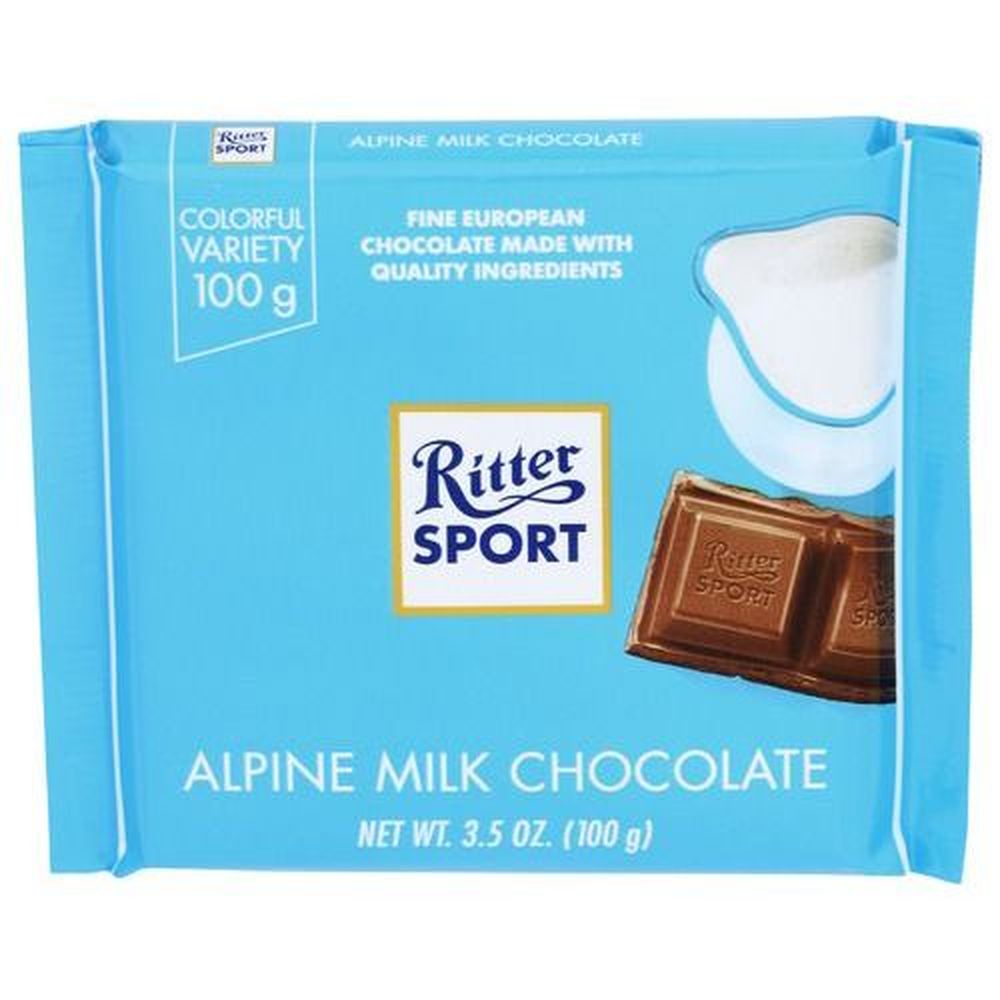 Ritter Sport Alpine Milk Chocolate Bar, 3.5 Ounce -- 12 Per Case