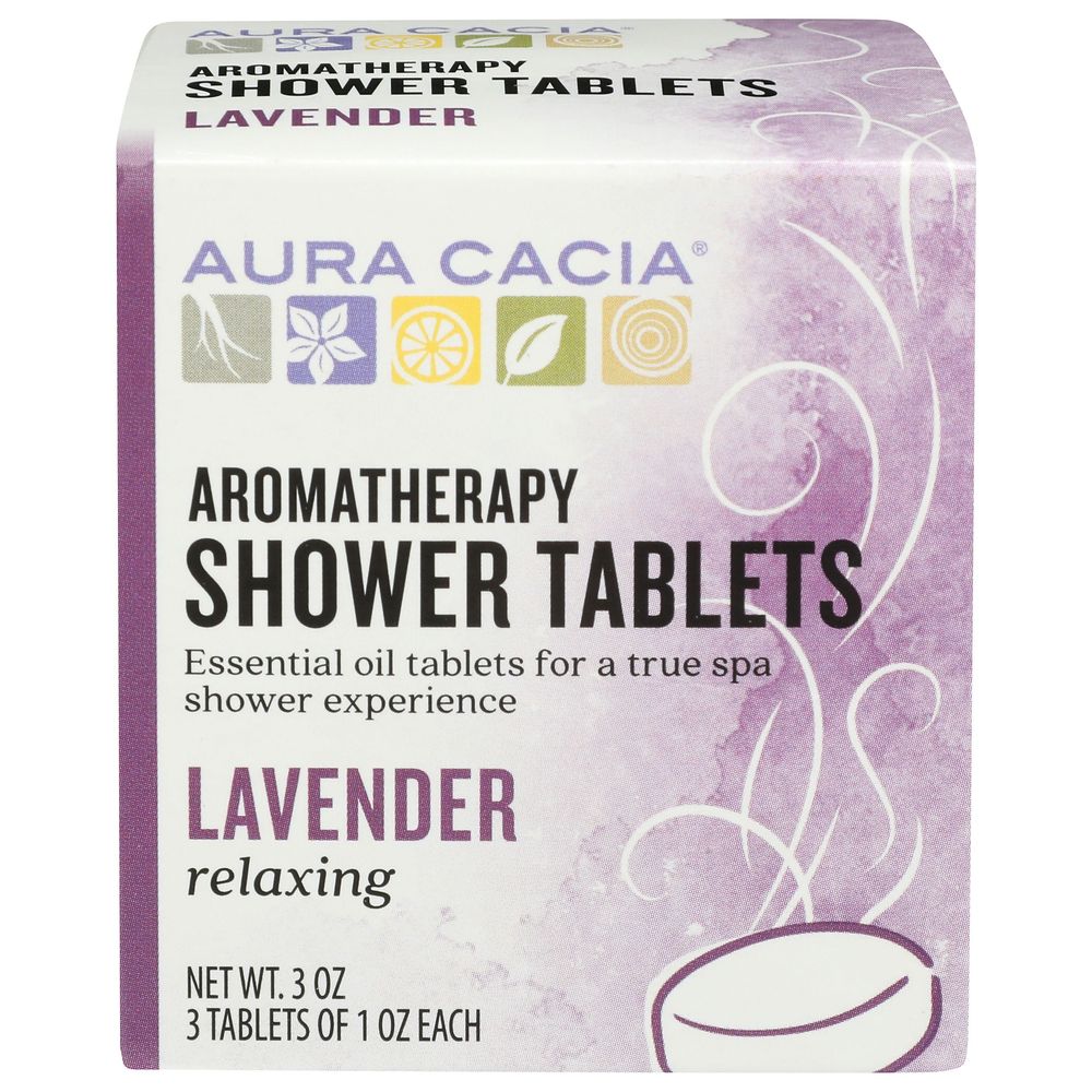 Aura Cacia Relaxing Lavender Shower Tablet, 3 Ounce -- 3 Per Case