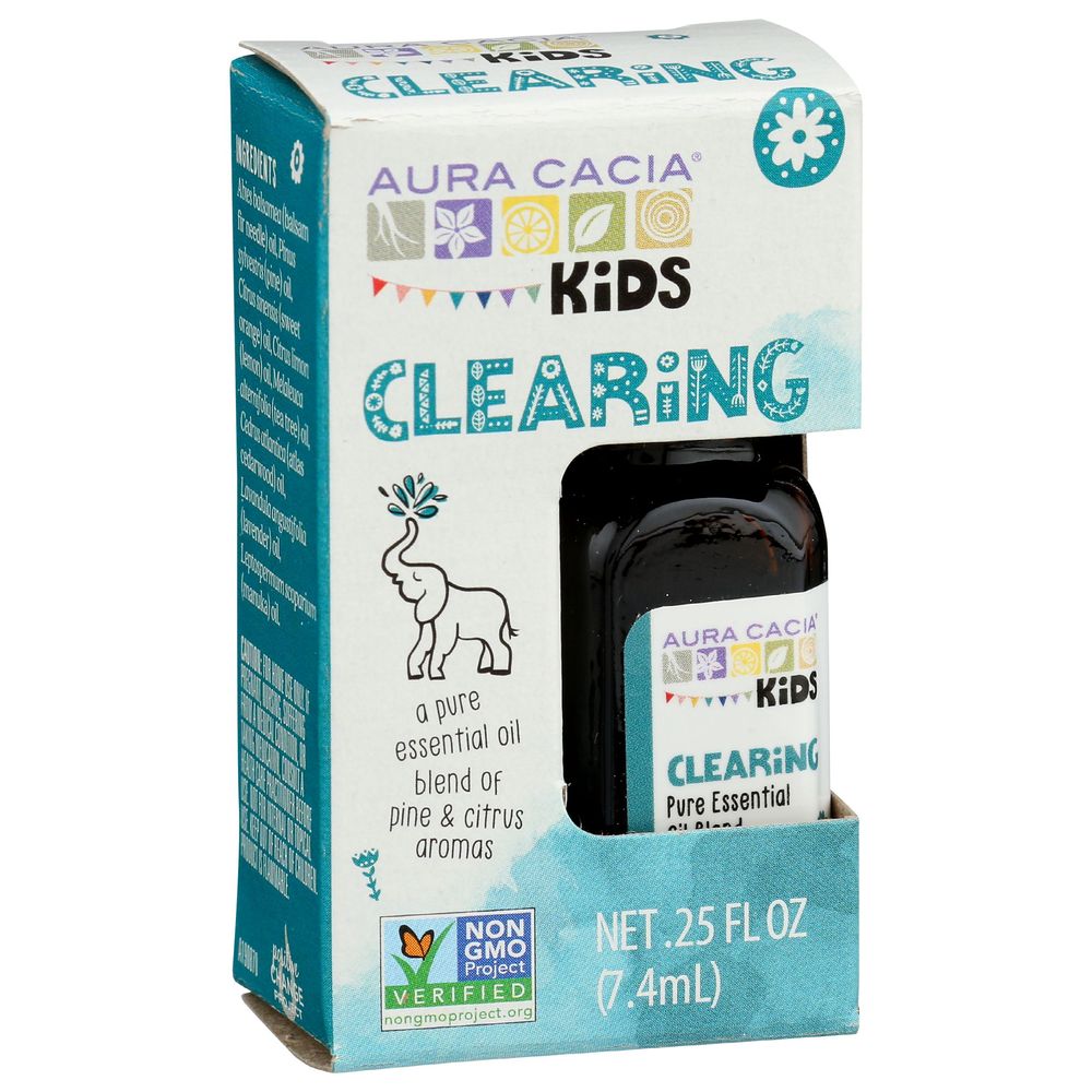 Aura Cacia Kids Clearing Pure Essential Oil, 0.25 Fluid Ounce -- 3 Per Case