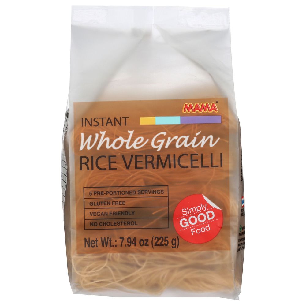Mas Ma Rice Mama Instant Whole Grain Rice Vermicelli Noodles, 7.94 Ounce -- 12 per case