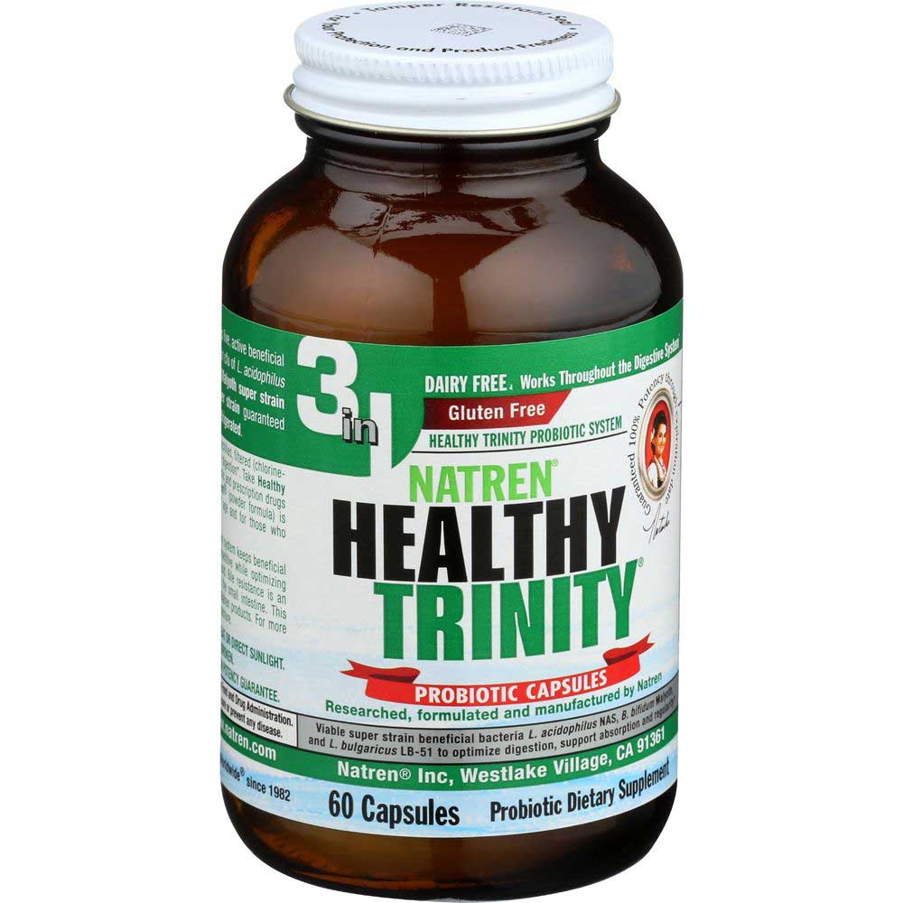 Natren Healthy Trinity Probiotic Capsule, 60 Count