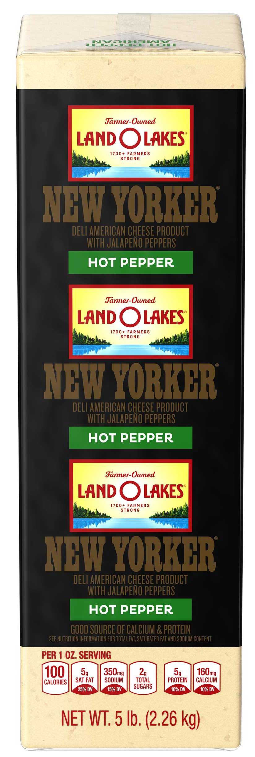 Land O Lakes New Yorker Hot Pepper Cheese, 5 Pound -- 2 Per Case