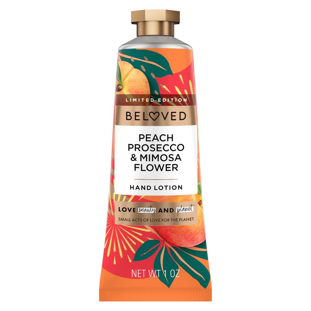 Love Beauty & Planet Beloved Peach Prosecco & Mimosa Flower Hand Lotion, 1 Ounce -- 24 Per Case
