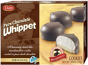 Dare Whippet Pure Chocolate - Original - Case of 12 - 8.8 oz., 12