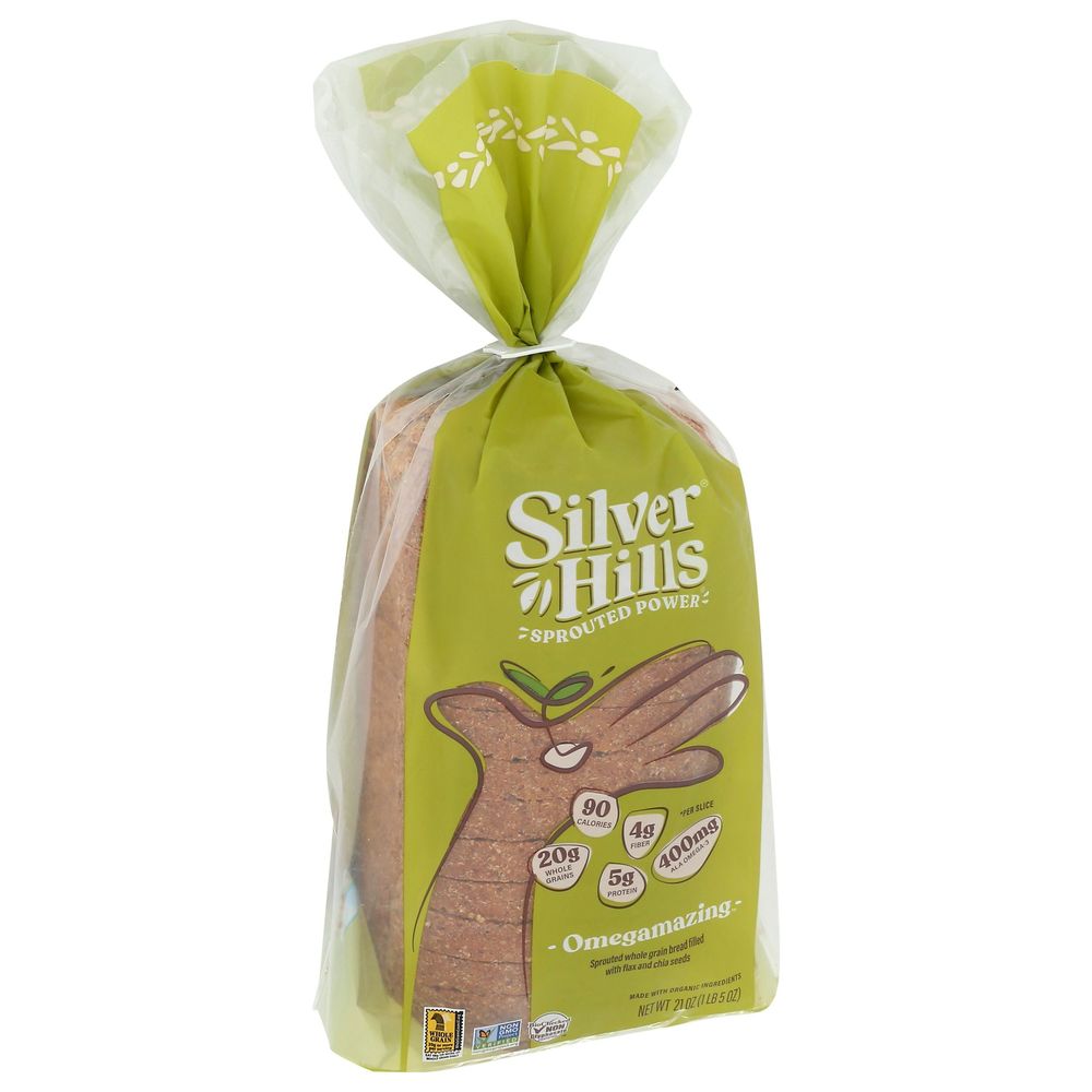 Silver Hills Organic Omgamazing Sprouted Whole Grain Bread, 21 Ounce -- 8 Per Case