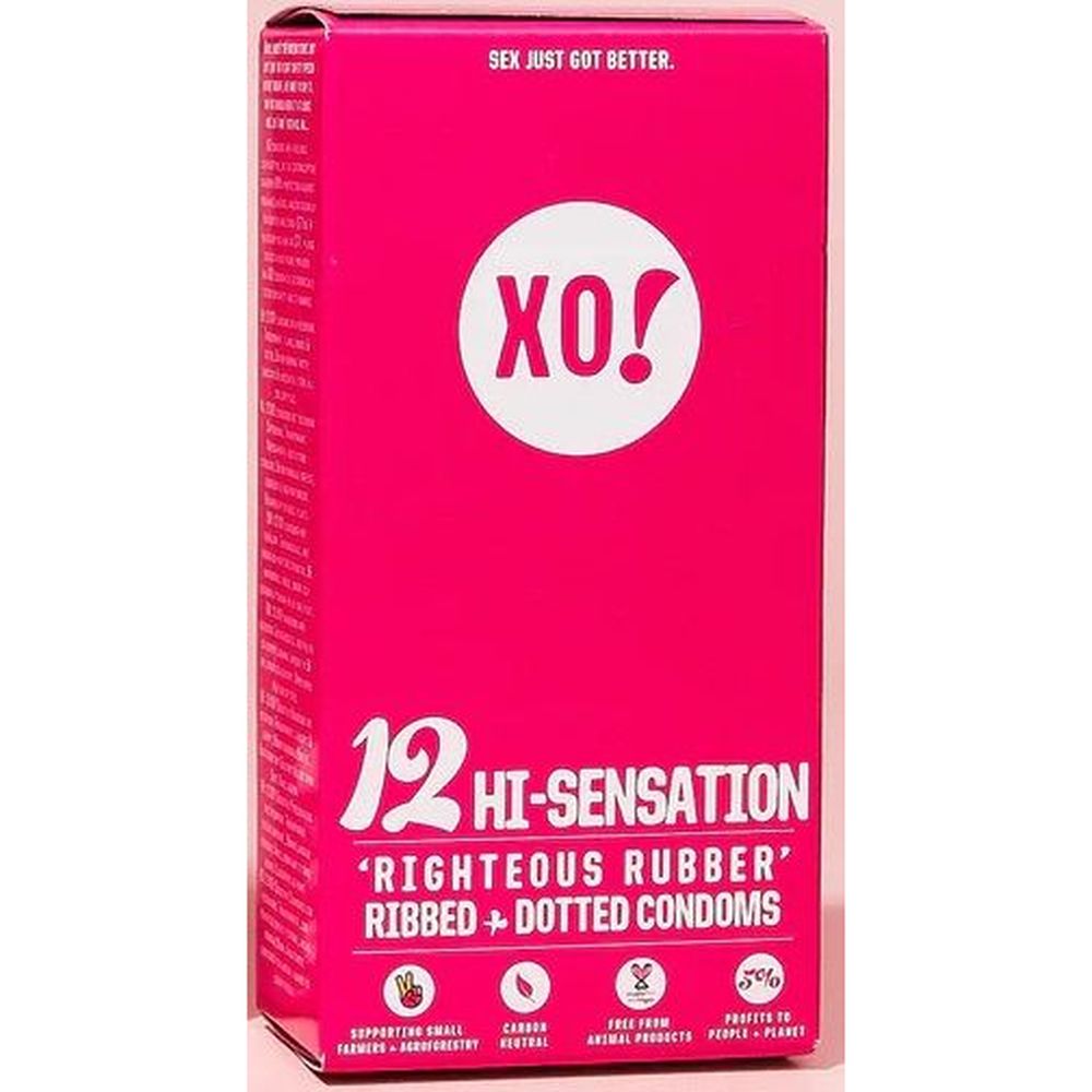 Xo Hi Sensation Rubber Condoms, 12 Count -- 8 Per Case