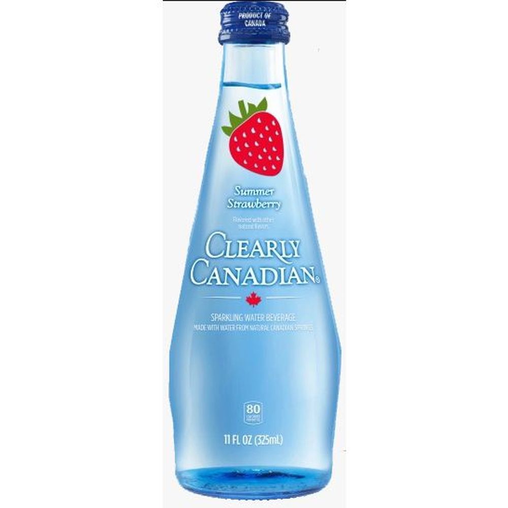 Clearly Canadian Summer Strawberry Sparkling Water, 44 Fluid Ounce -- 6 per case