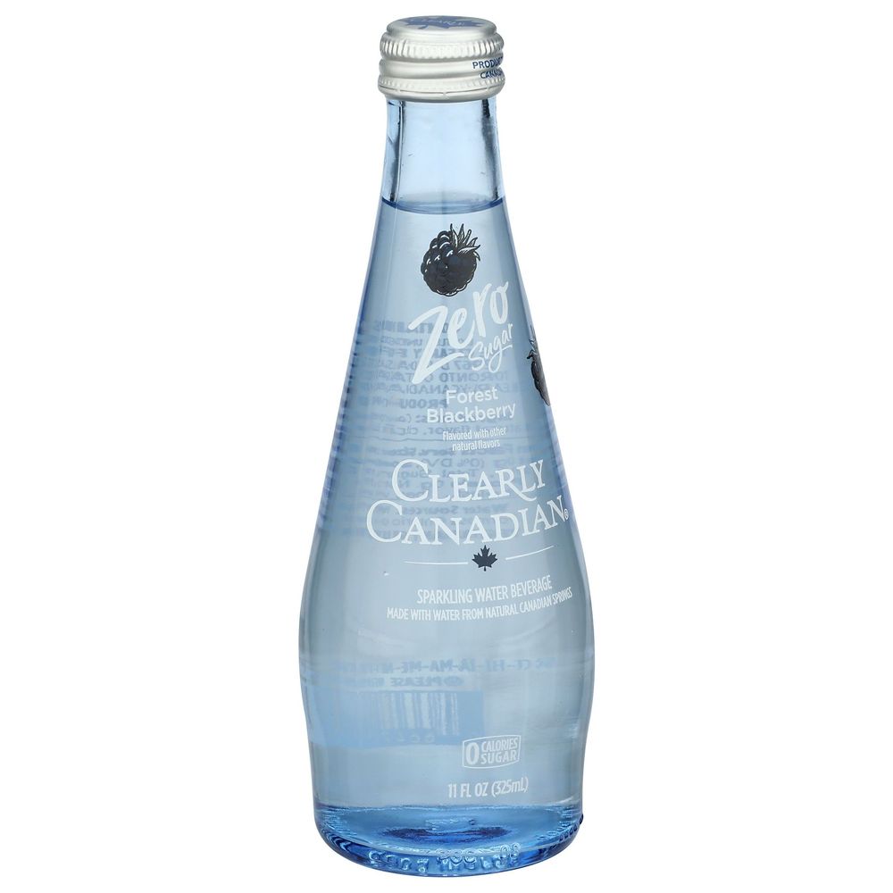 Clearly Canadian Zero Sugar Forest Blackberry Sparkling Water, 11 Fluid Ounce -- 12 Per Case
