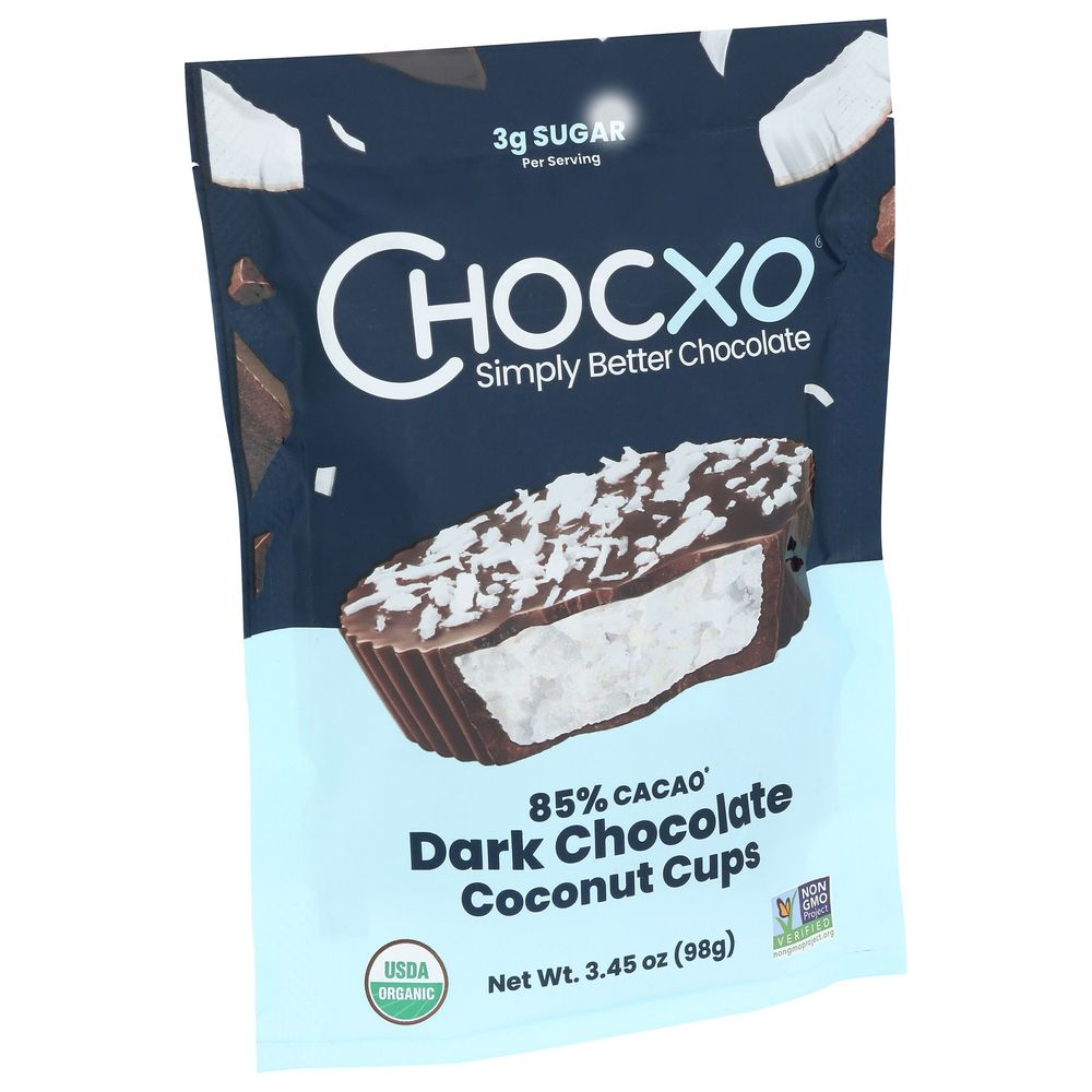 Chocxo Organic Dark Chocolate Coconut Cup, 3.45 Ounce -- 6 Per Case