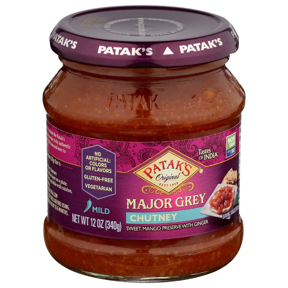 Patak's Mild Major Grey Chutney, 12 Ounce -- 6 Per Case