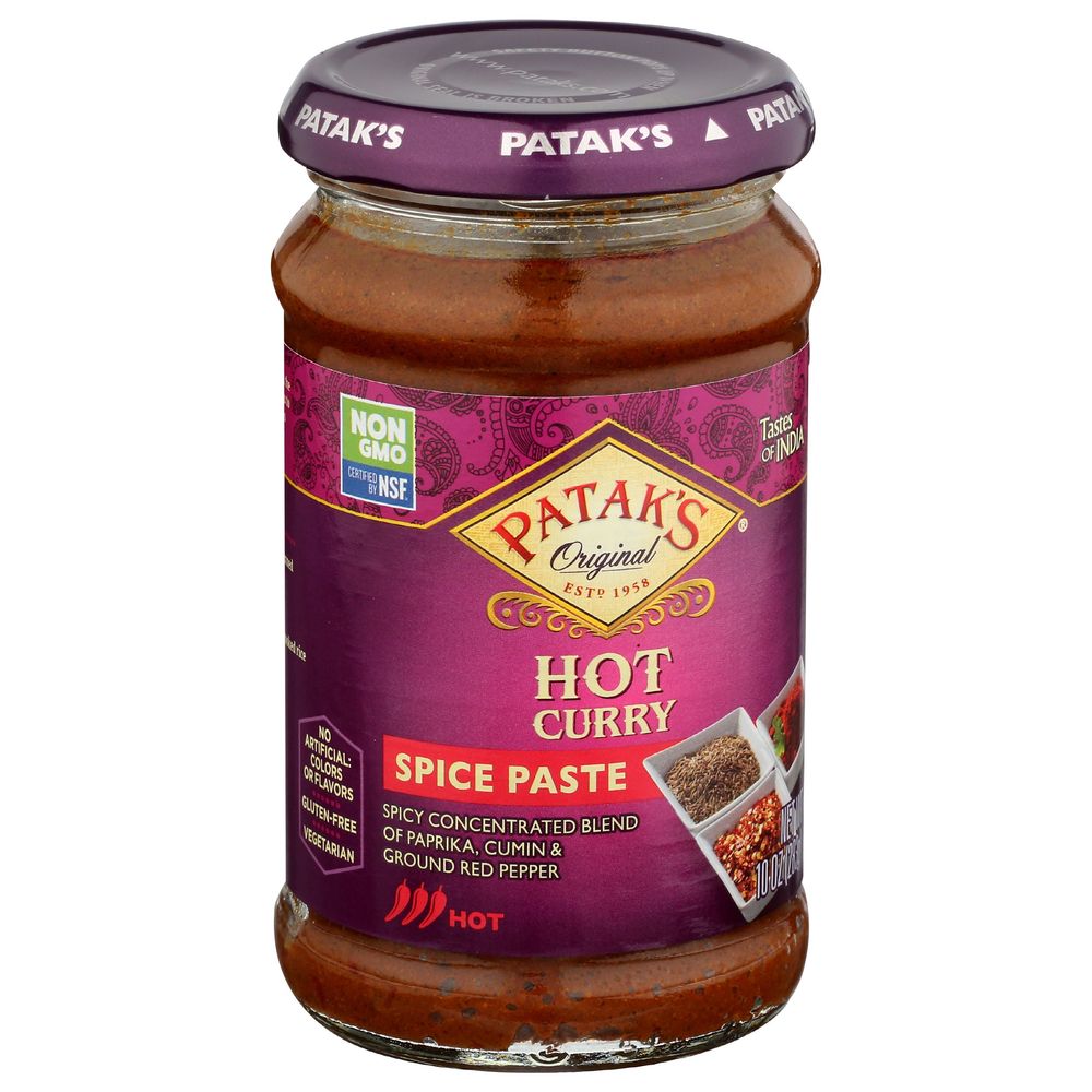 Patak's Hot Curry Paste, 10 Ounce -- 6 Per Case