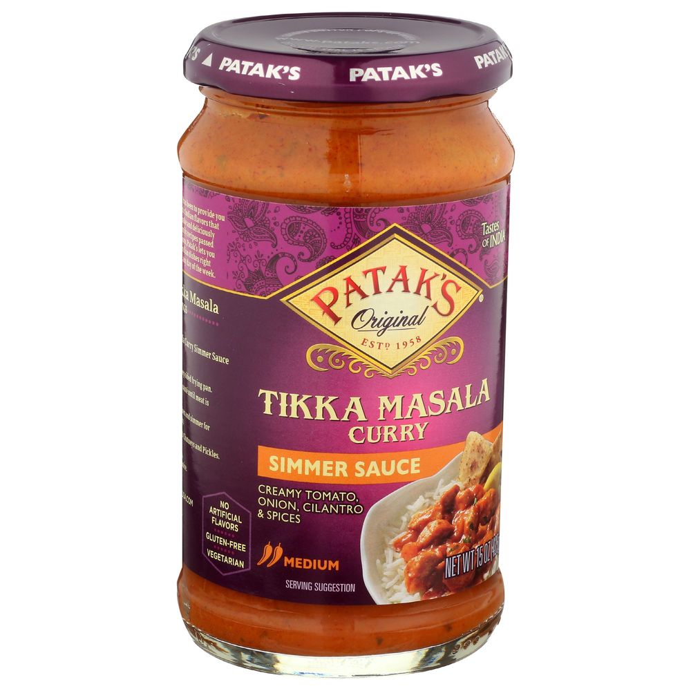 Patak's Medium Tikka Masala Curry Simmer Sauce, 15 Ounce -- 6 Per Case