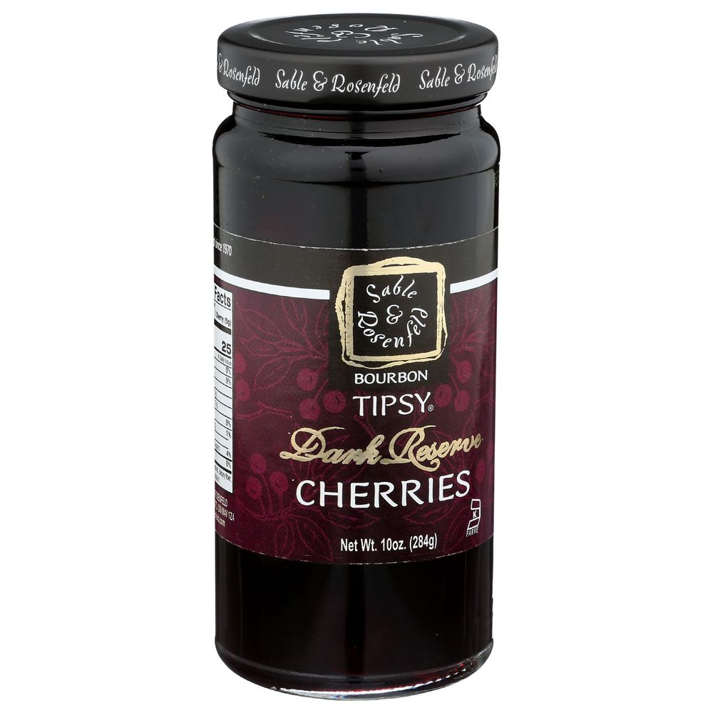 Sable & Rosenfeld Bourbon Tipsy Dark Reserve Cherries, 10 Ounce -- 6 Per Case