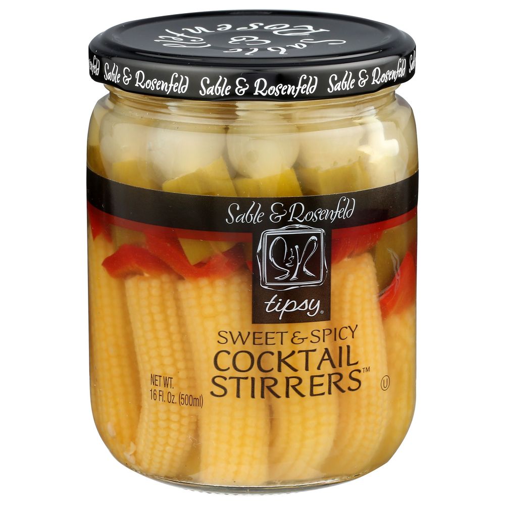 Sable & Rosenfeld Tipsy Sweet & Spicy Cocktail Stirrers, 16 Ounce -- 6 Per Case