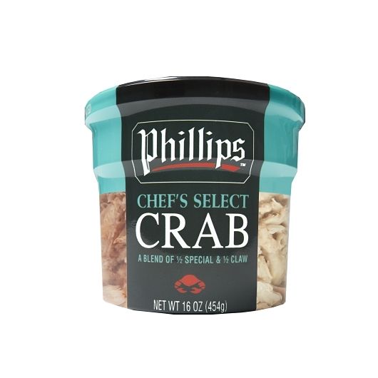 Phillips Chefs Select Crab Meat, 16 Ounce Plastic Tub -- 6 Per Case