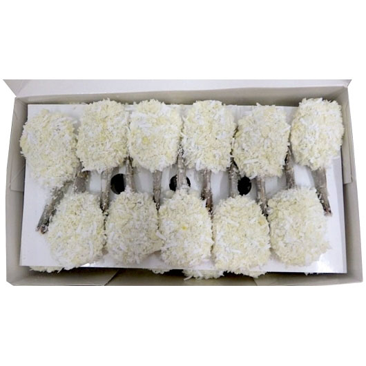 Singleton Seafood 16/20 Breaded Coconut Clean Tail Butterfly Shrimp -- 4 Per Case