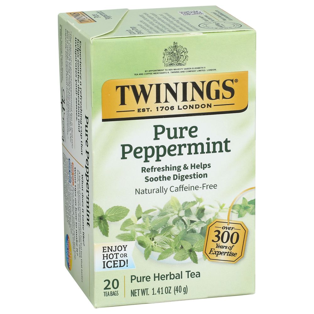 Twinings Pure Peppermint Tea, 20 Tea Bags -- 6 Per Case