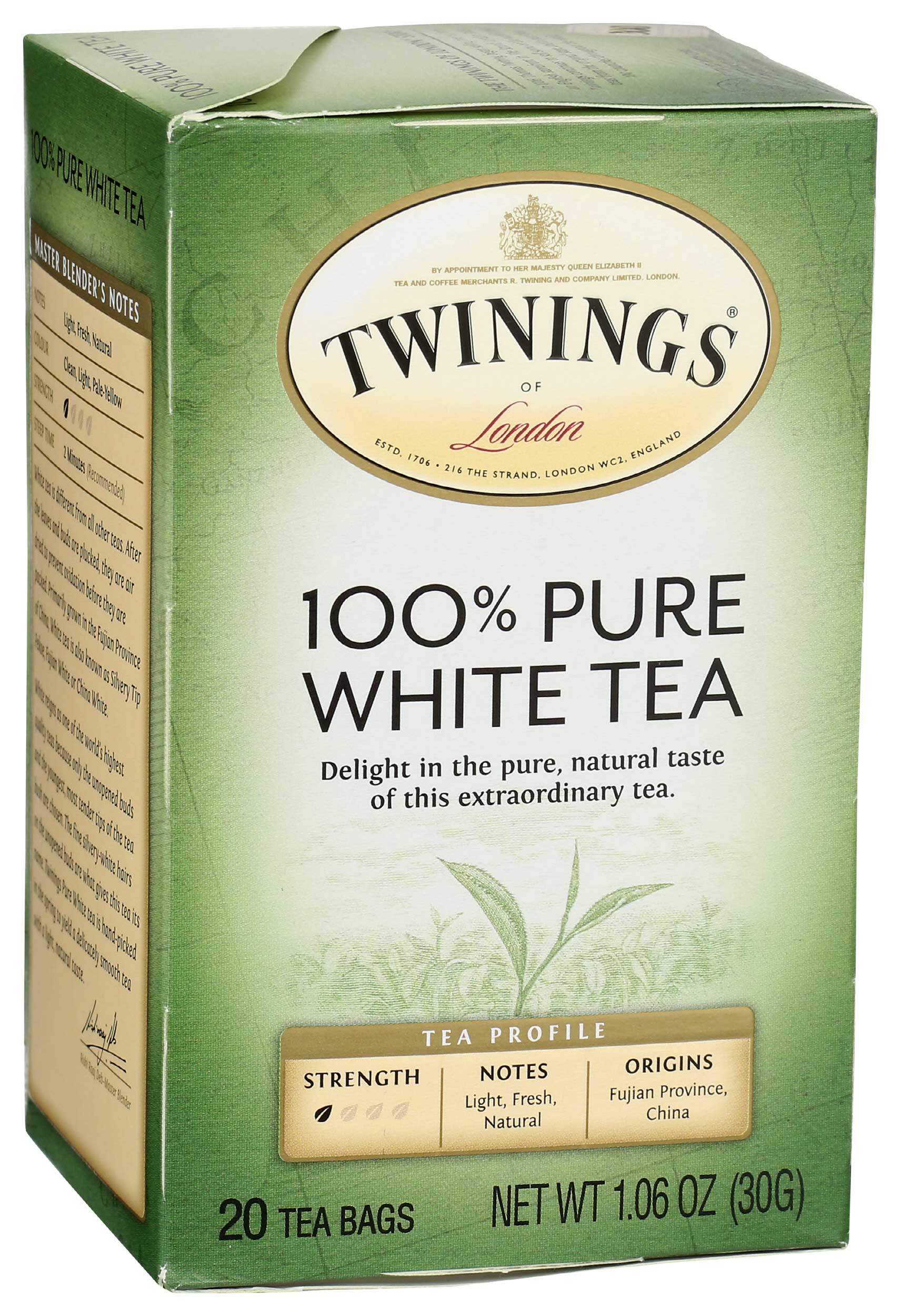 Twinings Pure White Tea, 20 Count -- 6 Per Case