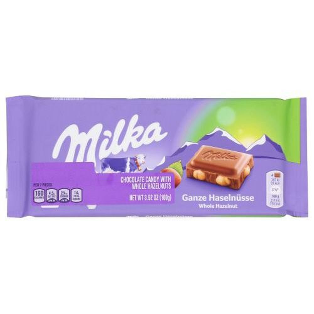 Milka Chocolate Candy With Whole Hazelnuts, 3.52 Ounce -- 17 Per Case