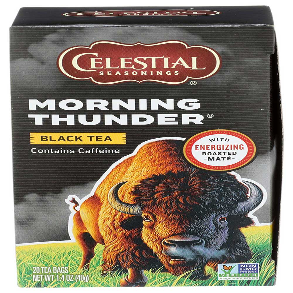 Celestial Seasonings Morning Thunder Black Tea, 20 tea bags -- 6 per case