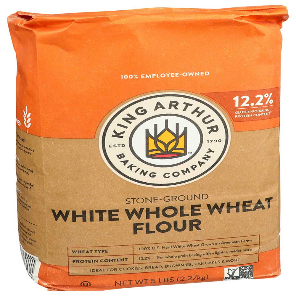 King Arthur White Whole Wheat Flour, 5 Pound -- 8 Per Case