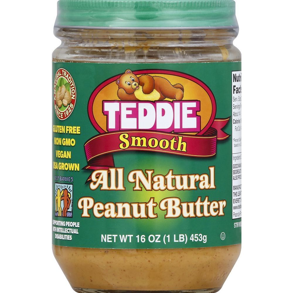 Teddie All Natural Smooth Peanut Butter, 16 Ounce -- 12 Per Case