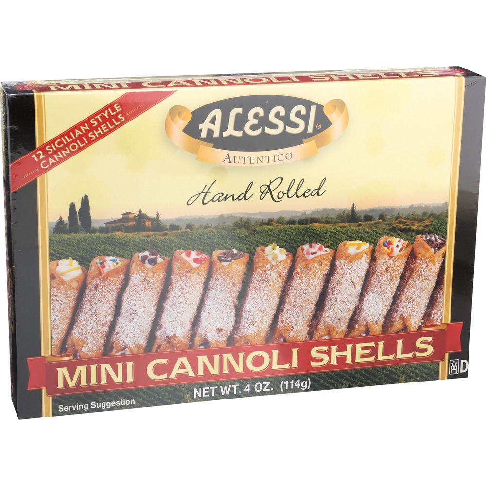 Alessi Mini Cannoli Shells, 4 Ounce -- 12 Per Case
