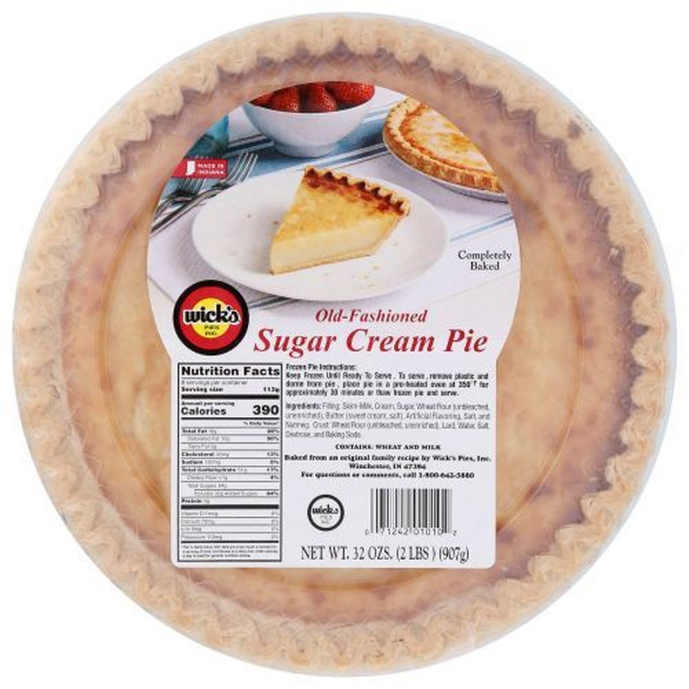Wicks Old Fashioned 9 Inch Sugar Cream Pie, 32 Ounce -- 6 Per Case