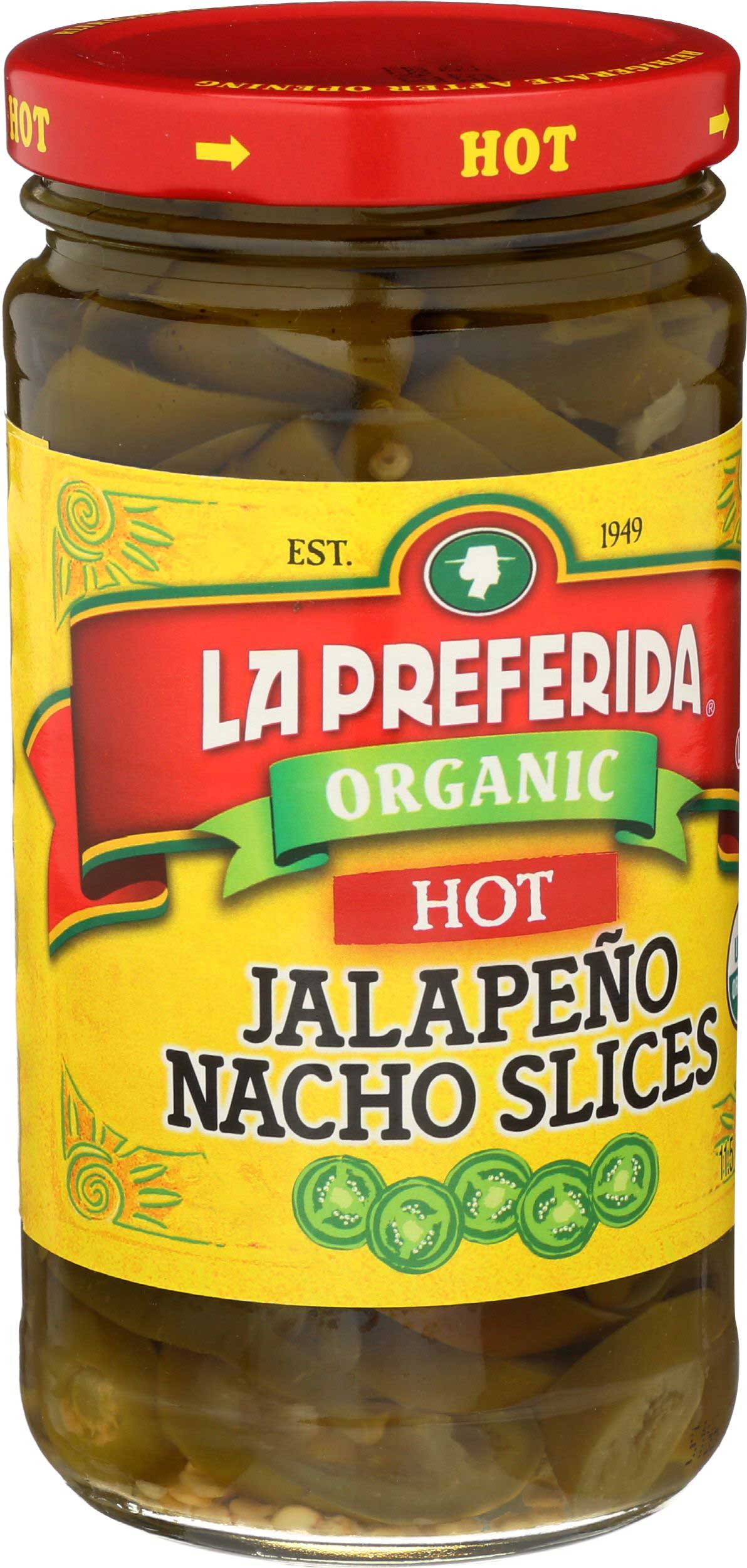 La Preferida Organic Hot Jalapeno Nacho Slices, 11.5 Ounce -- 12 Per Case