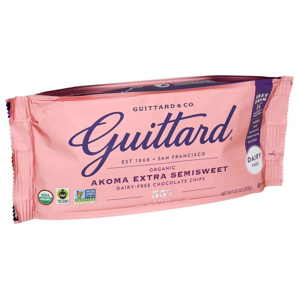 Guittard Akoma Extra Semi-sweet Baking Chocolate Chips, 10 Ounce -- 12 Per Case