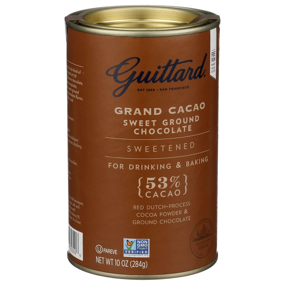 Guittard Grand Cacao Sweet Chocolate Powder For Drinking And Baking, 10 Ounce -- 9 Per Case