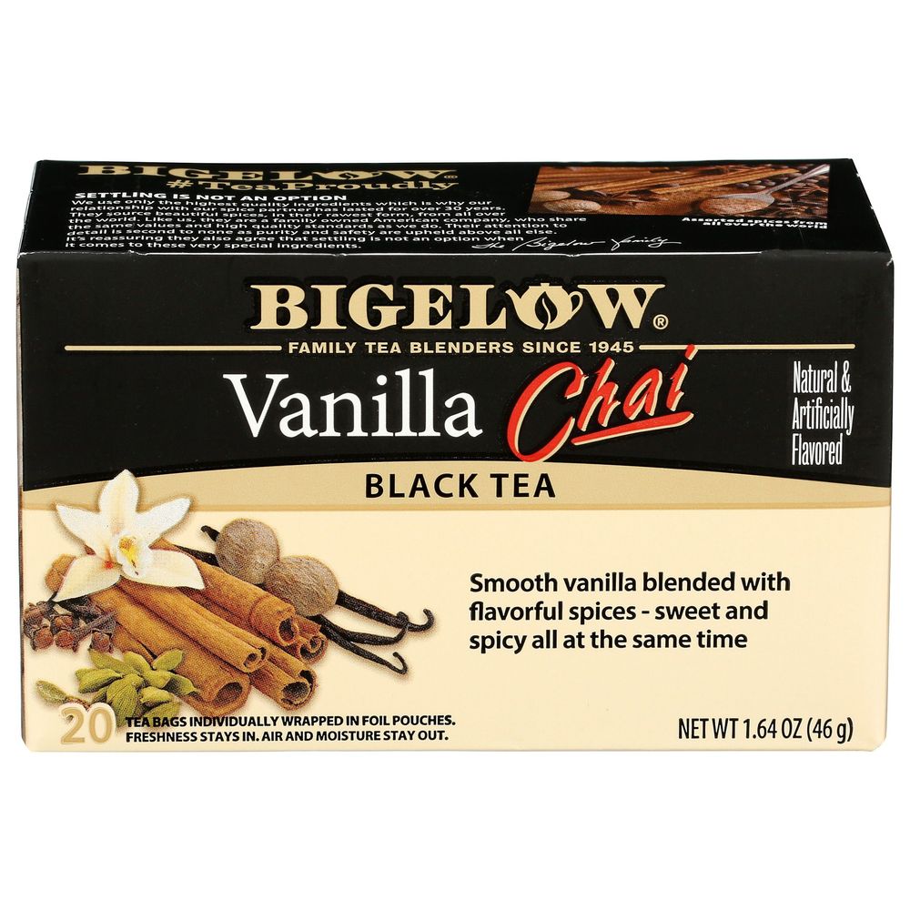 Bigelow Vanilla Chai Black Tea Bag, 1.64 Ounce -- 6 Per Case