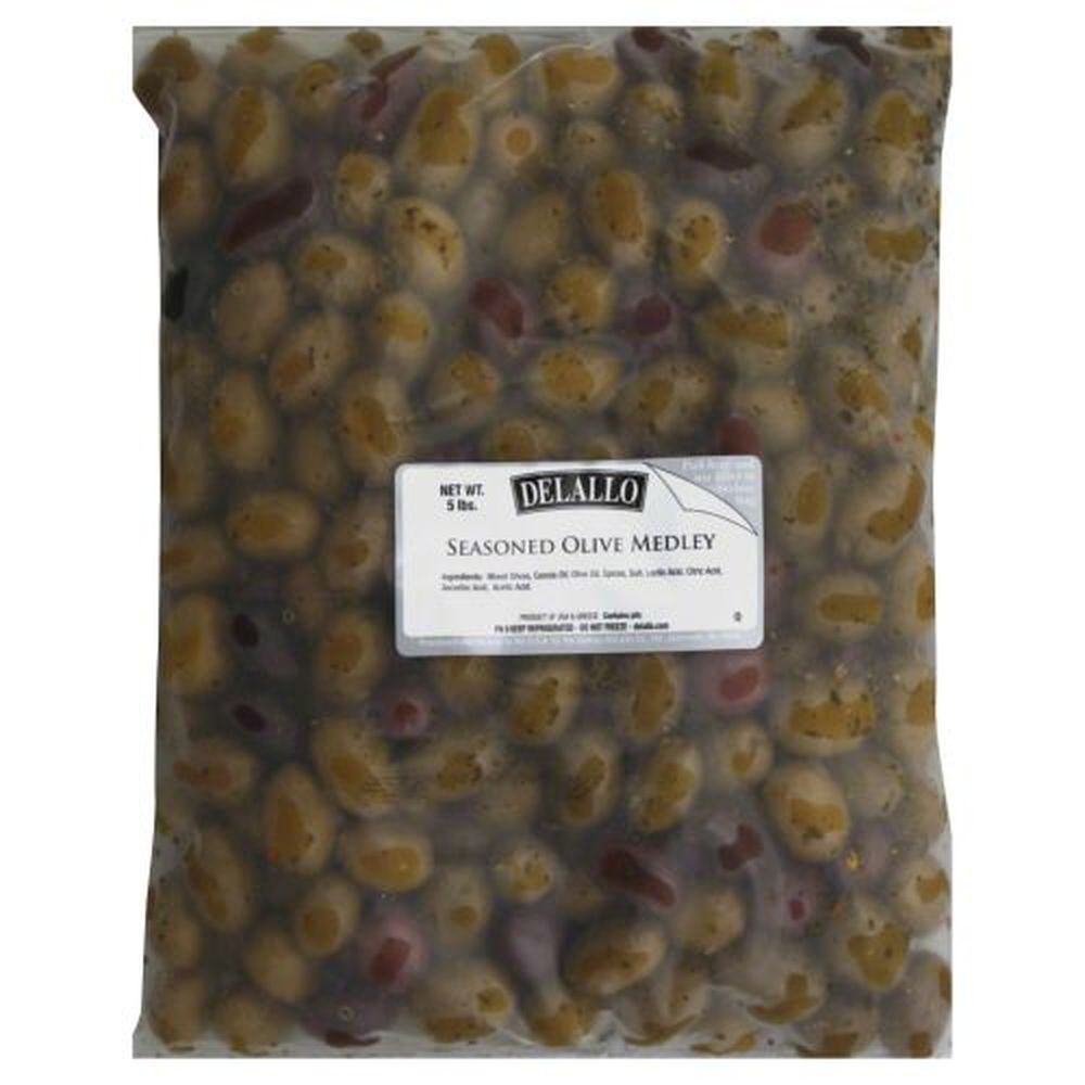 Delallo Seasoned Olive Medley, 5 Pound -- 2 Per Case