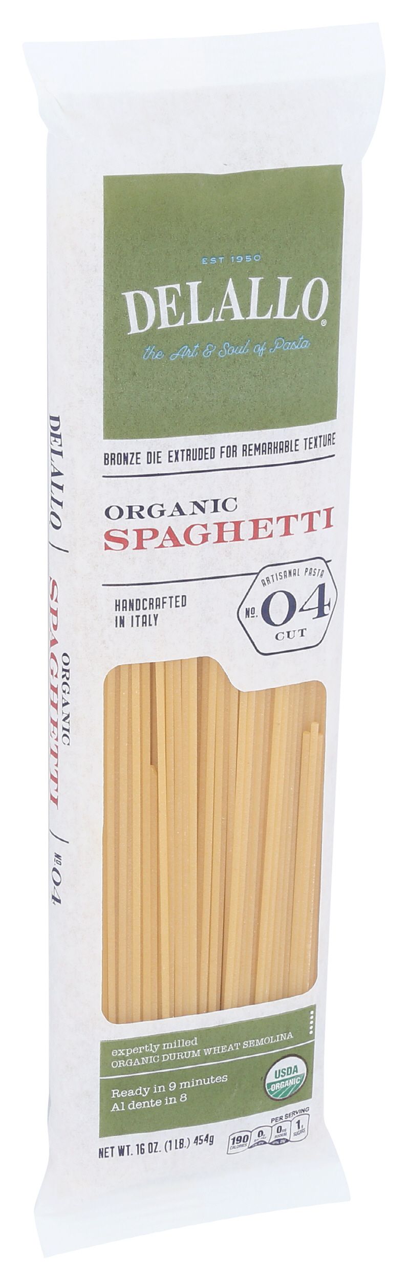 Delallo Organic Semolina Spaghetti Pasta, 16 Ounce -- 16 Per Case