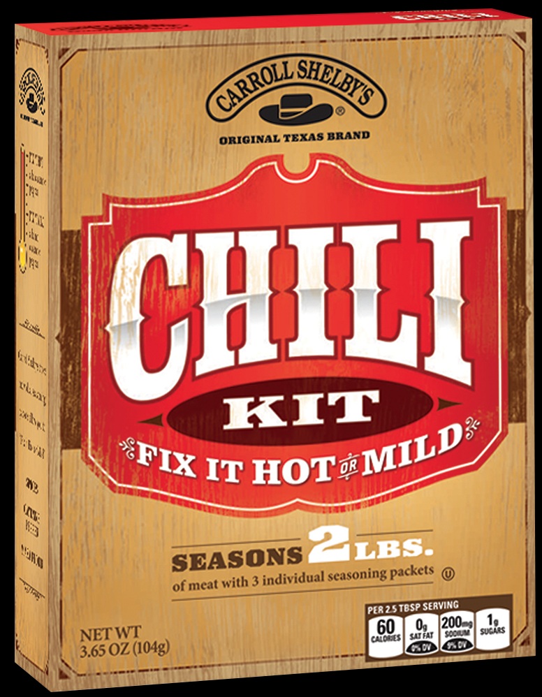 Carroll Shelby's Texas Chili Kit, 3.65 Ounce -- 8 Per Case