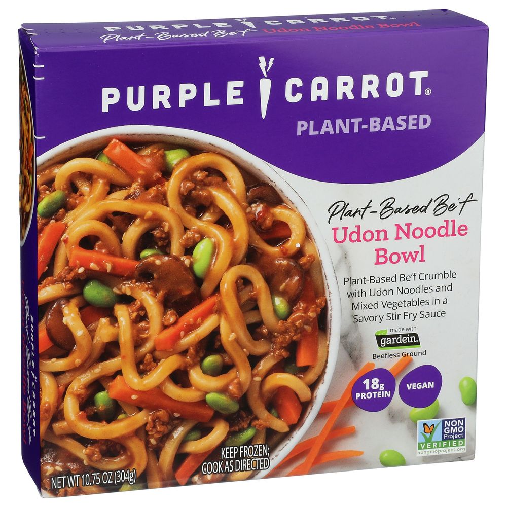 Purple Carrot Plant-based Udon Noodle Bowl, 10.75 Ounce -- 8 Per Case