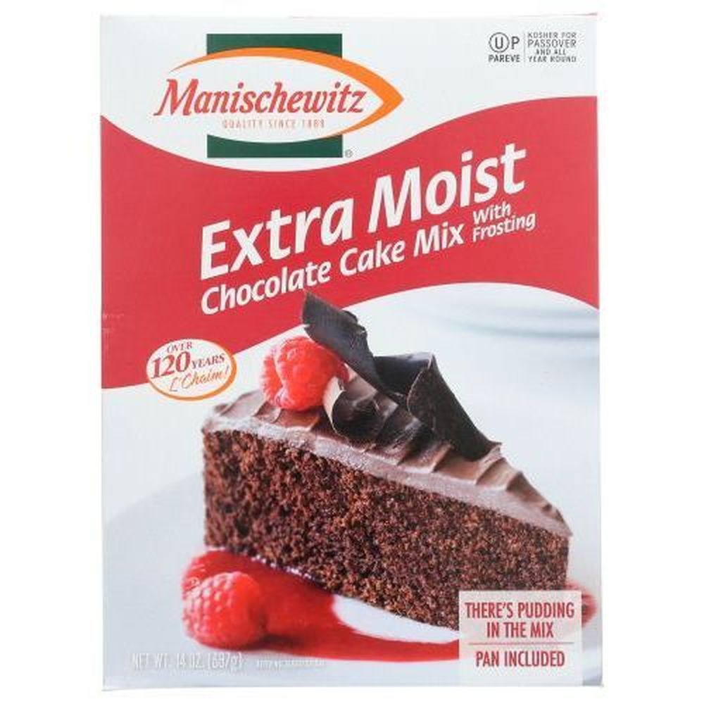 Manischewitz Extra Moist Chocolate Cake Mix with Frosting, 14 Ounce -- 12 per case