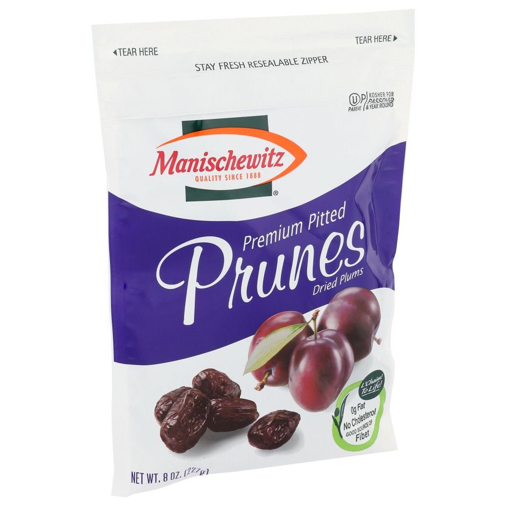 Manischewitz Premium Dried Pitted Prunes, 8 Ounce -- 12 Per Case