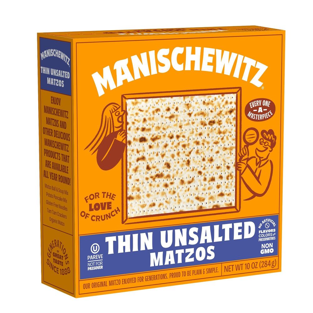 Manischewitz Thin Unsalted Matzo, 10 Ounce -- 24 per case