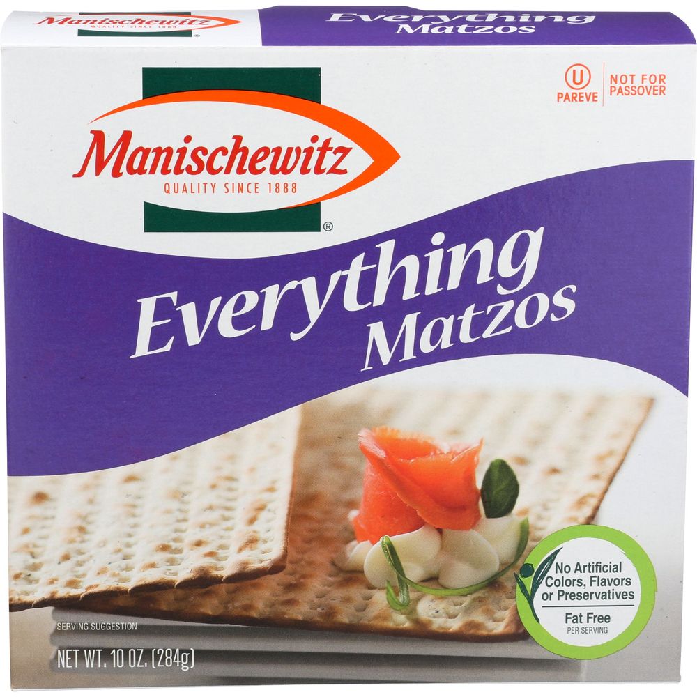 Manischewitz Everything Matzo, 10 Ounce 12 per case
