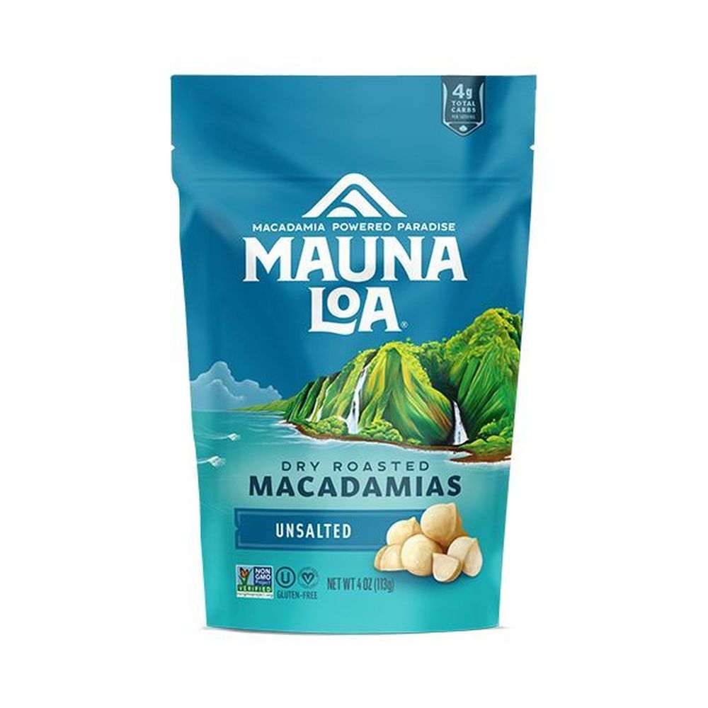 Mauna Loa Unsalted Dry Roasted Macadamias, 4 Ounce -- 6 Per Case